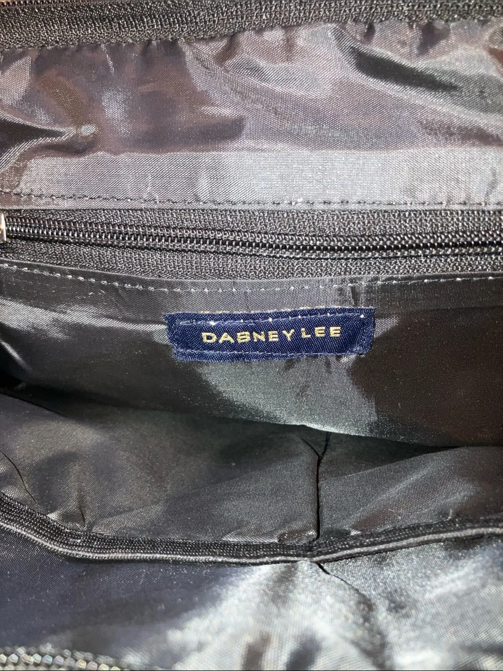 DABNEY LEE  Black Quilted Toiletry Bag with Front Zip